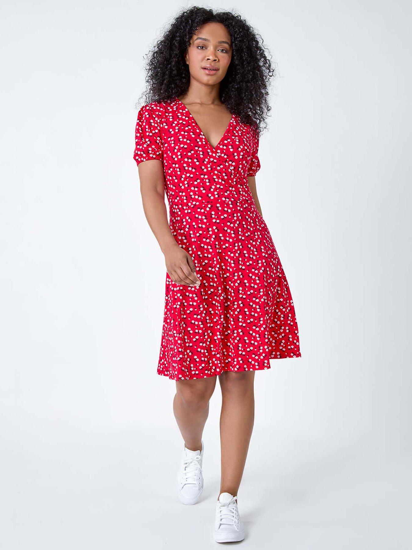 roman-petite-ditsy-stretch-wrap-dressback