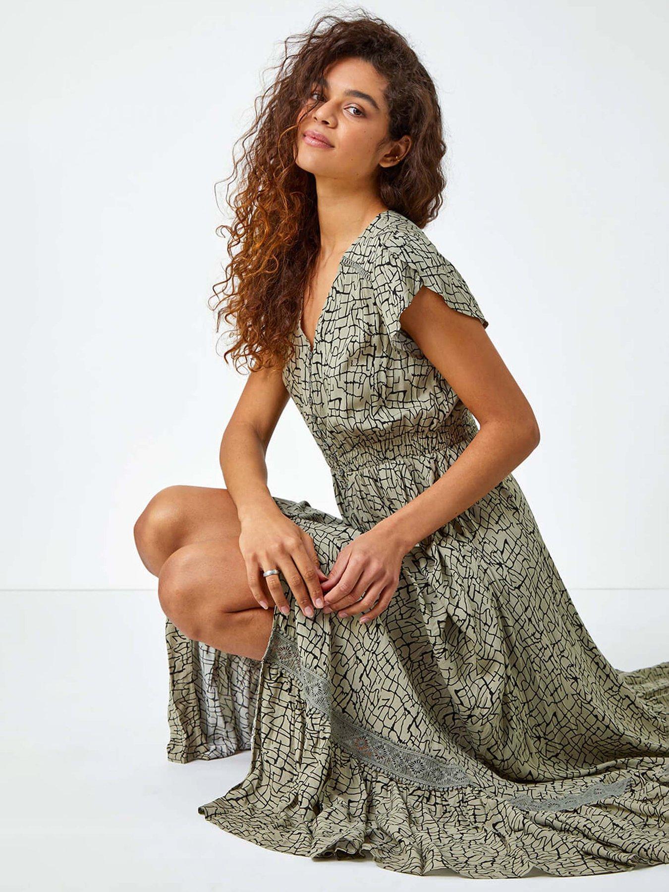 roman-scribble-print-button-through-maxi-dressfront