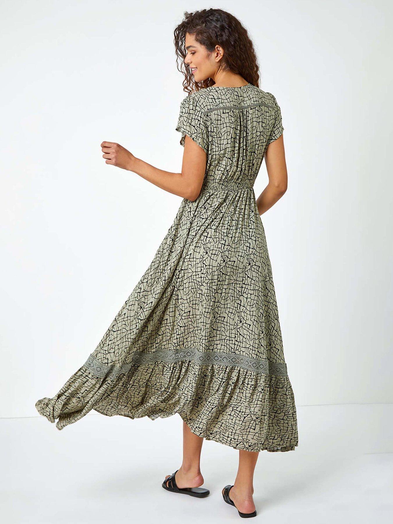 roman-scribble-print-button-through-maxi-dressstillFront