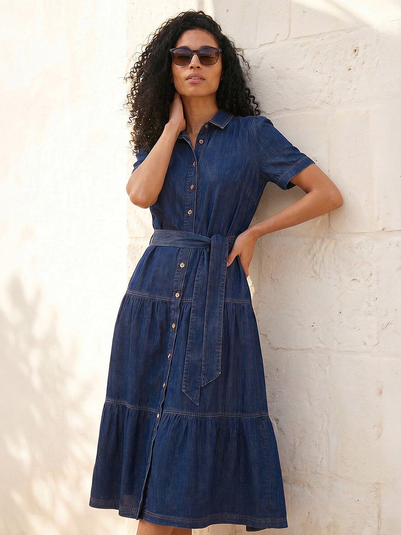 denim dress ireland Iris Light Blue Denim Dress
