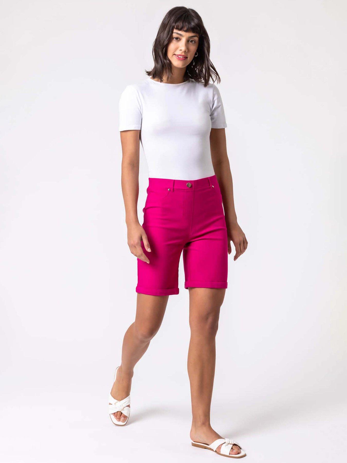 roman-turn-up-stretch-shorts-pinkback