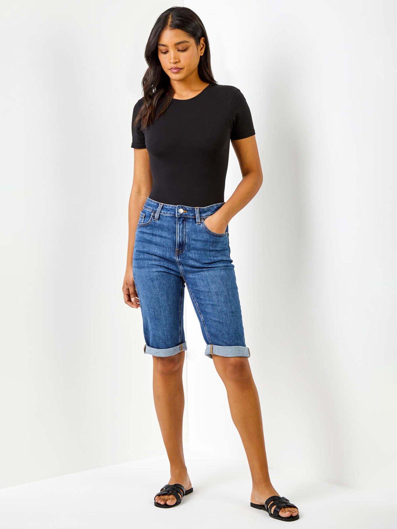 roman-essential-stretch-knee-length-shorts-blueback