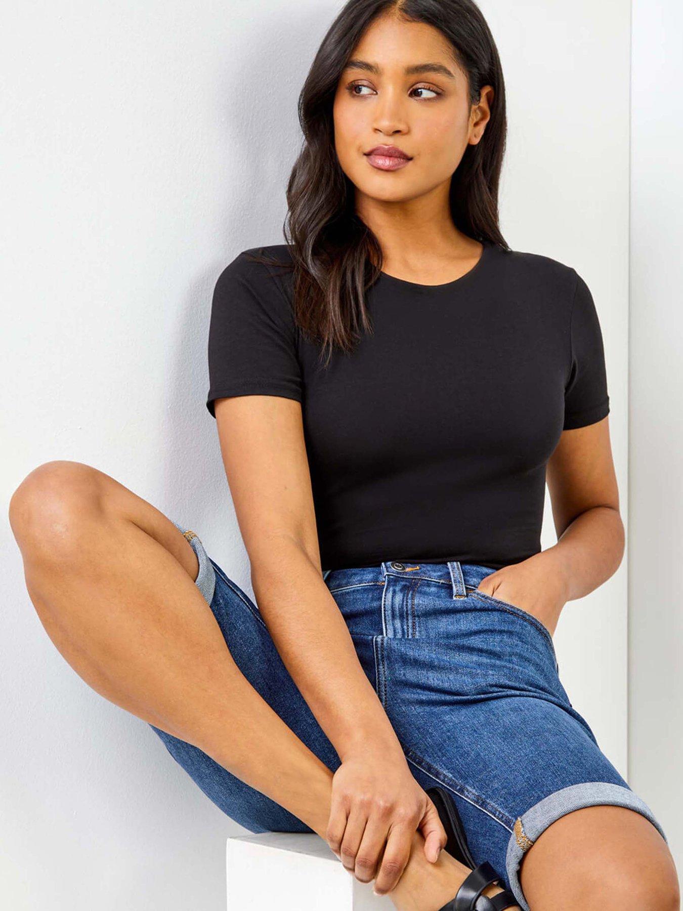 roman-essential-stretch-knee-length-shorts-bluedetail