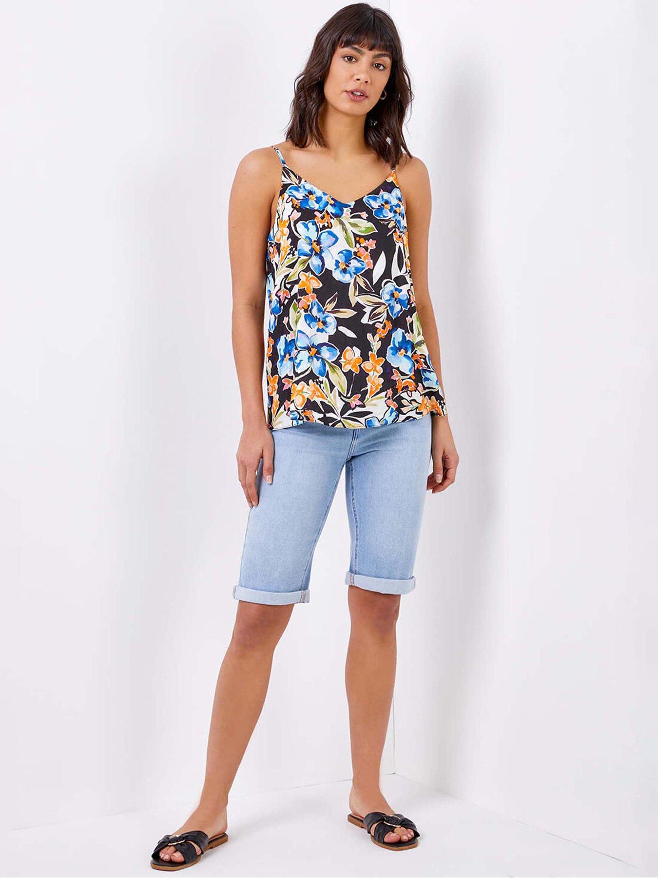 roman-essential-stretch-knee-length-shorts-blueback