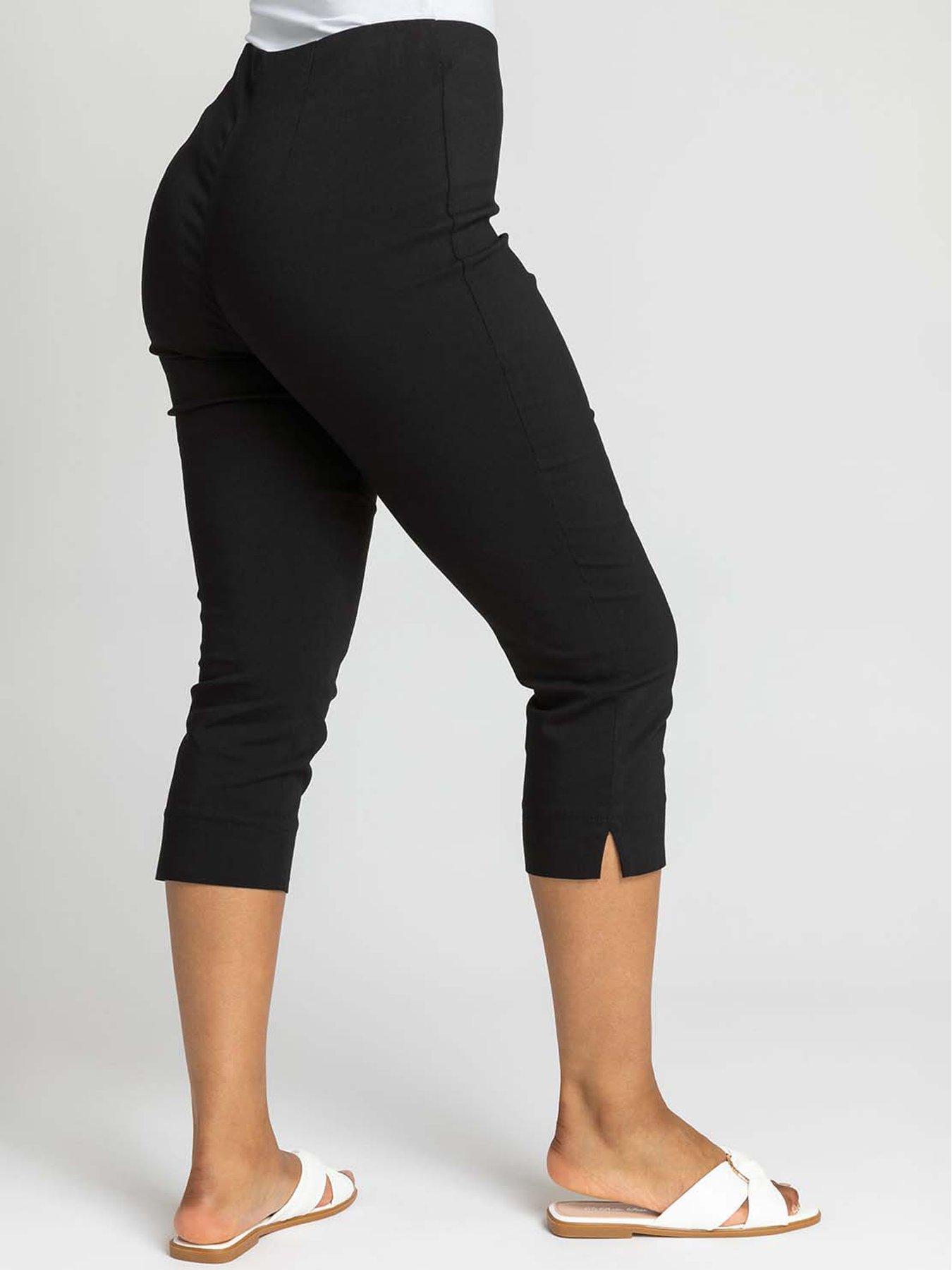 Image 2 of 5 of Roman Petite Cropped Stretch Trouser - Black