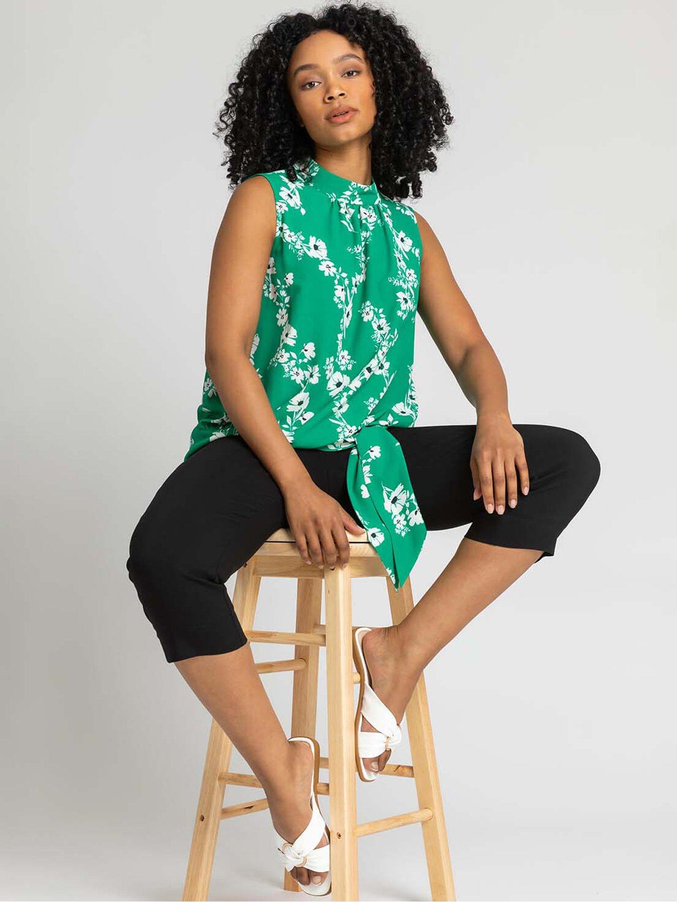 Image 5 of 5 of Roman Petite Cropped Stretch Trouser - Black