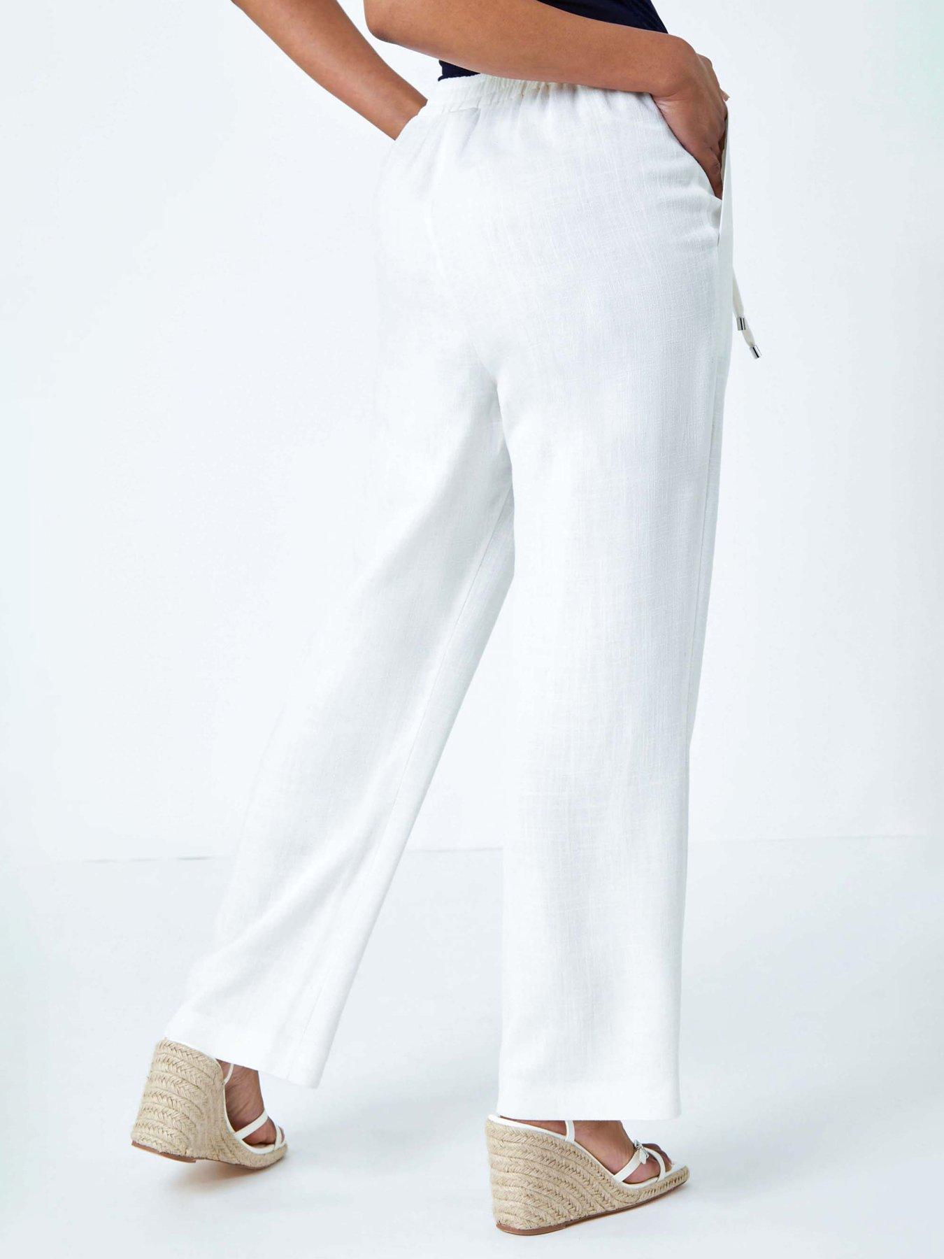 roman-petite-wide-leg-linen-blend-trouserstillFront