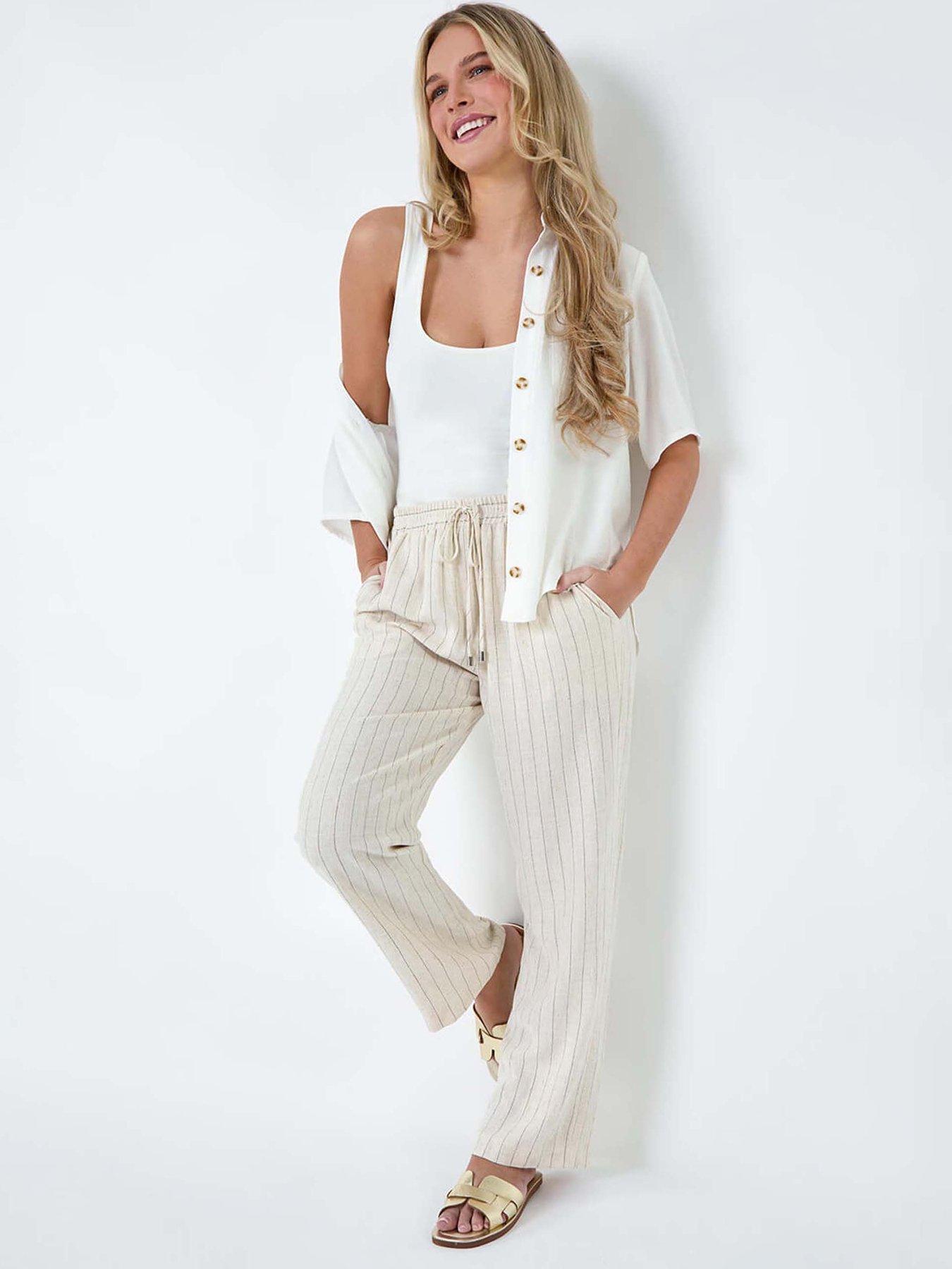 roman-petite-linen-blend-stripe-trousersback
