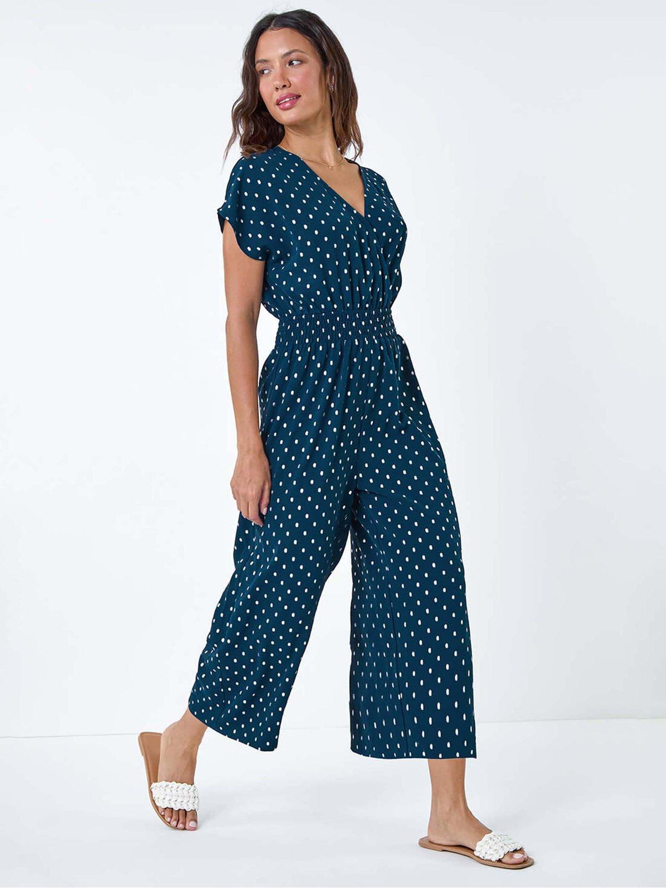 Roman Metallic Foil Print Jumpsuit