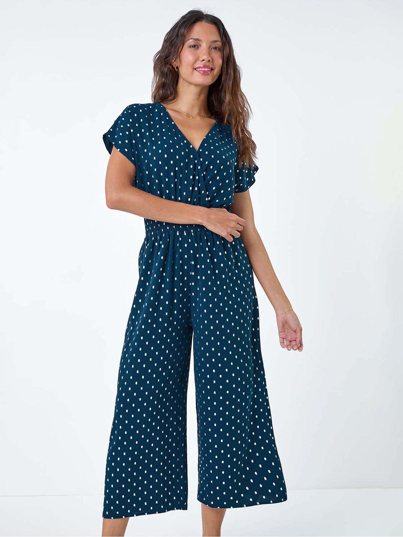 Image 3 of 5 of Roman Metallic Foil Print Jumpsuit