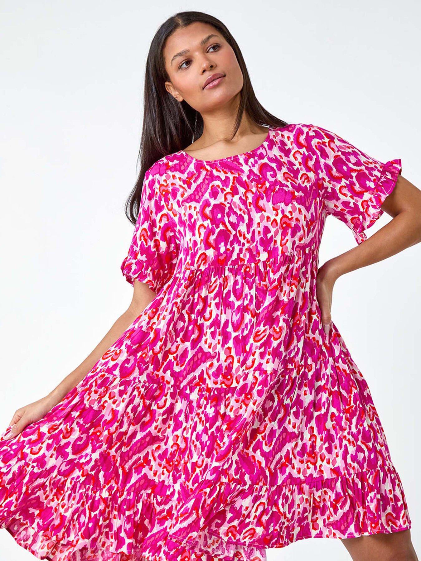 roman-abstract-print-tiered-smock-dressoutfit