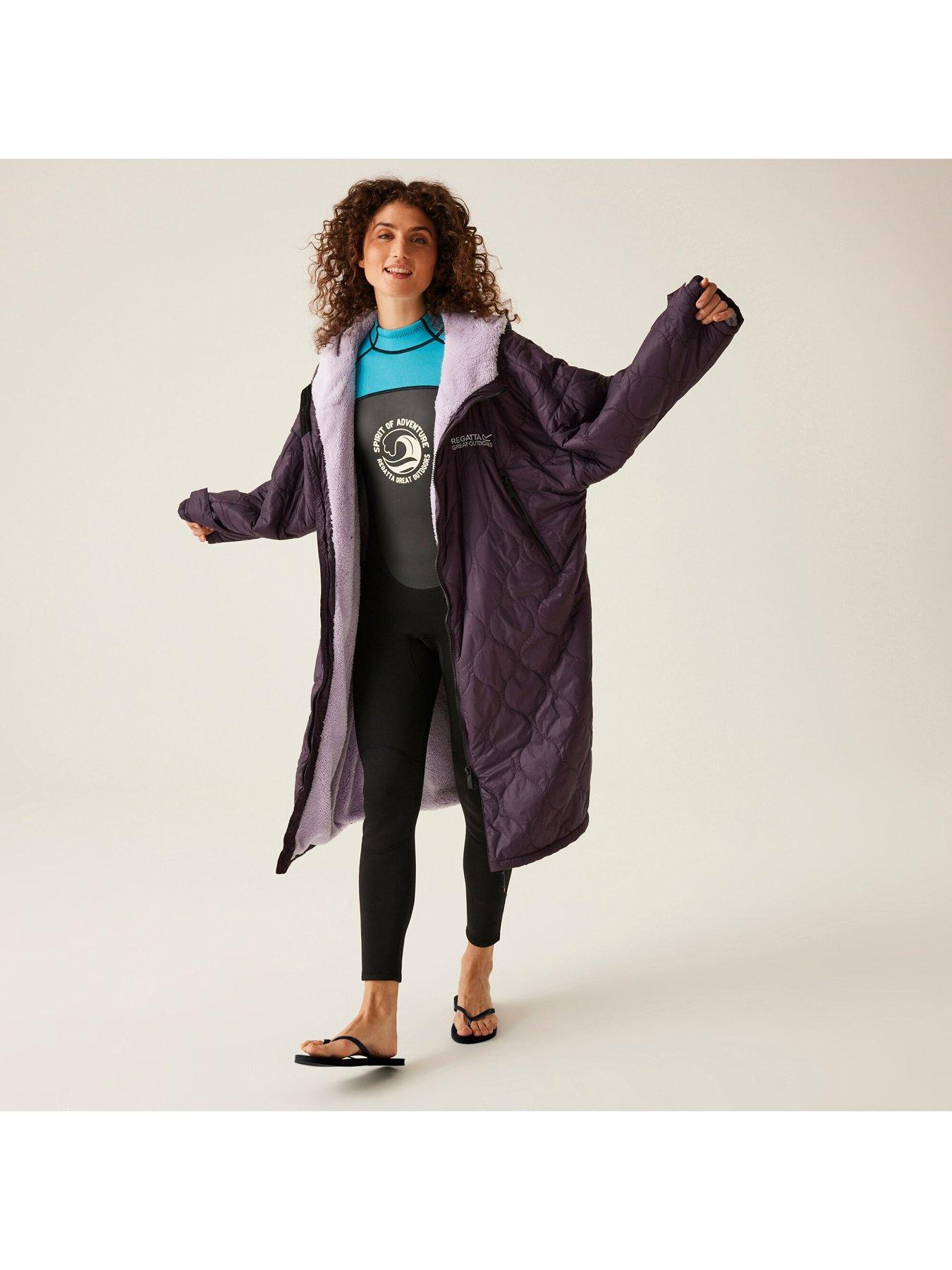 Image 2 of 6 of Regatta Waterproof Quilted Changing Robe - Deep Plum