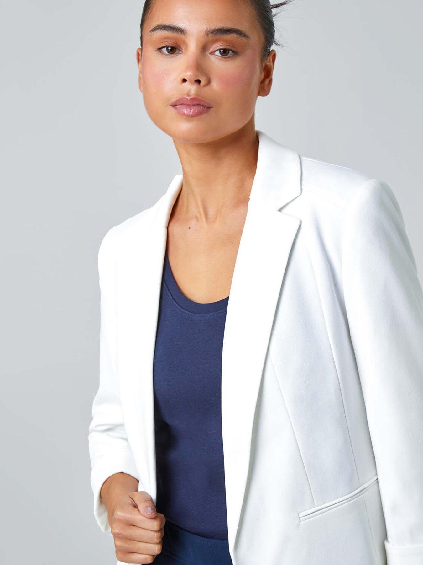 roman-petite-classic-stretch-blazer-whiteoutfit