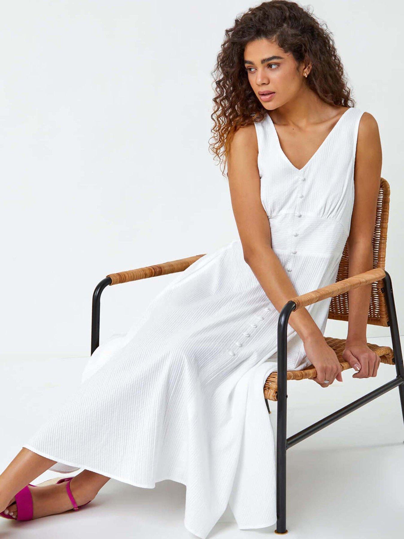 roman-button-detail-cotton-midi-dressoutfit