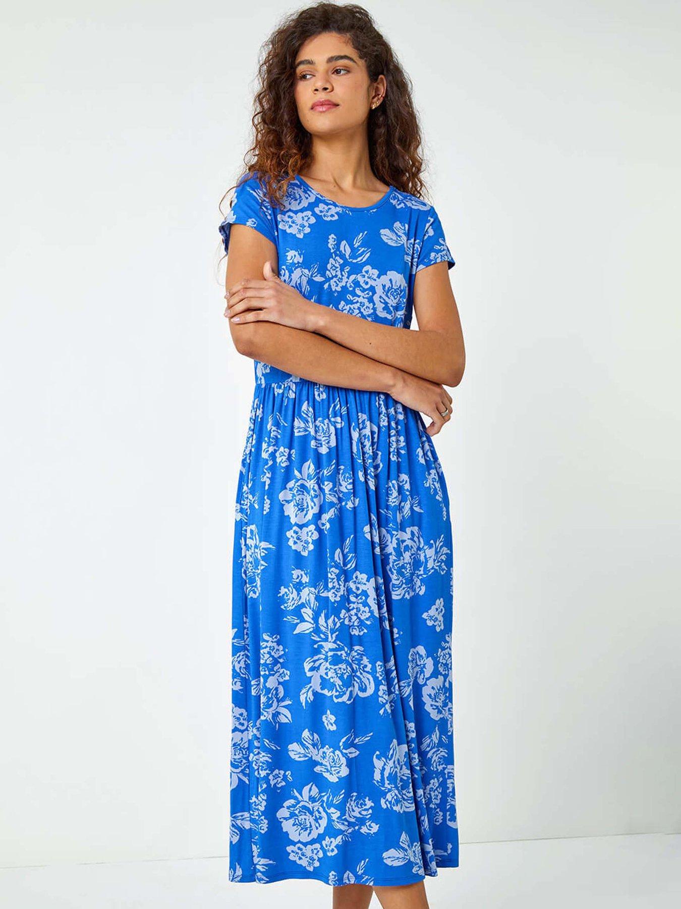 roman-floral-print-midi-stretch-dressback