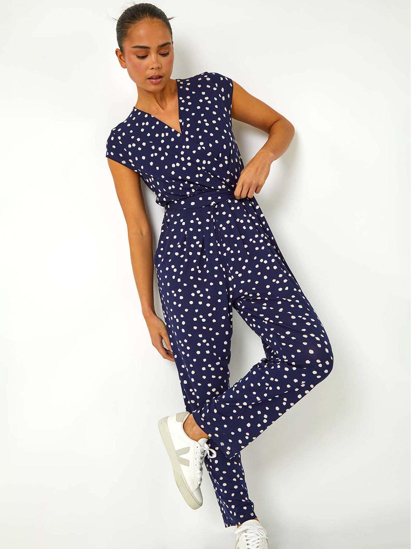 roman-petite-polka-dot-stretch-jumpsuitback
