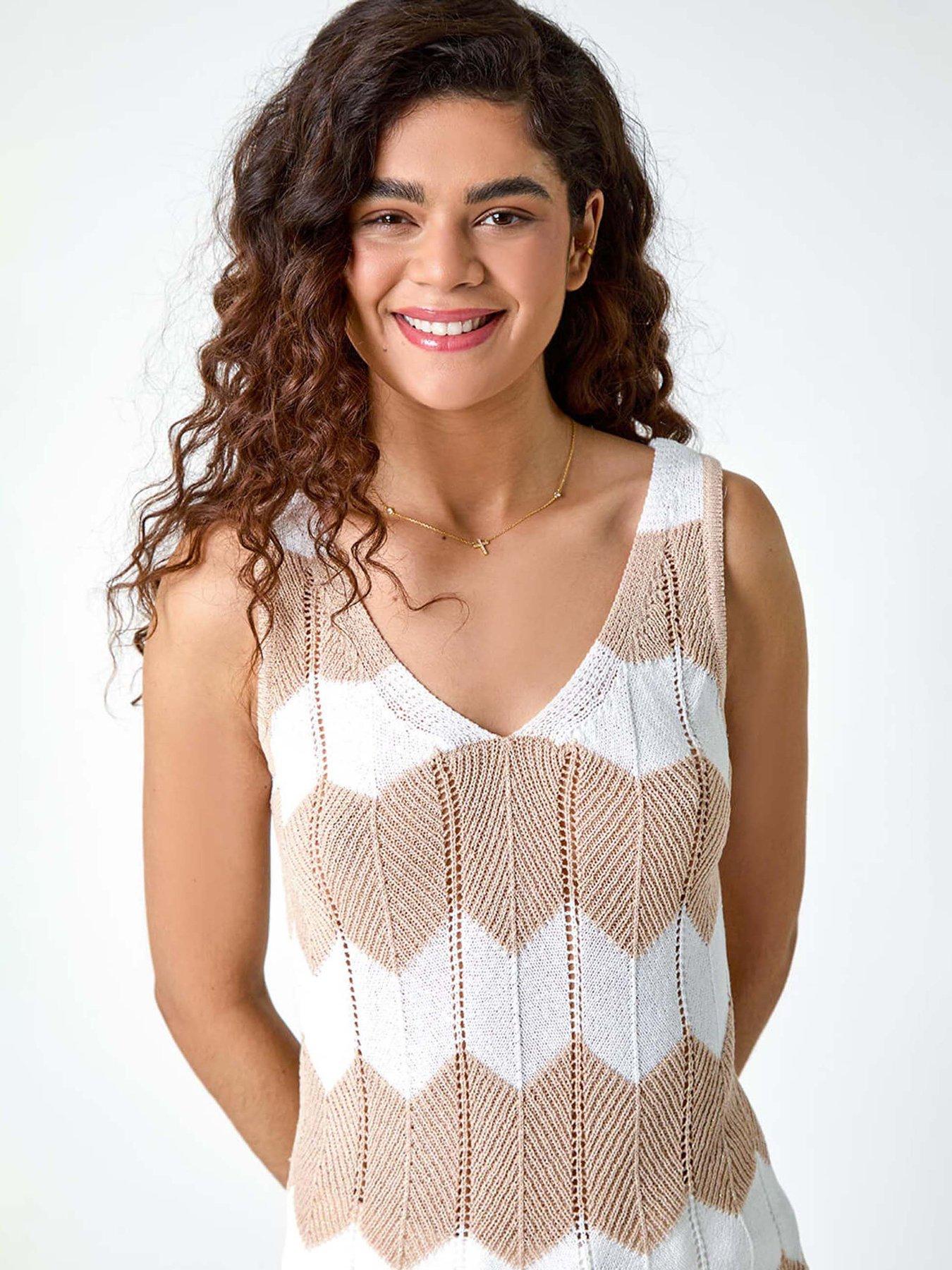 roman-chevron-stripe-knit-top-beigeoutfit