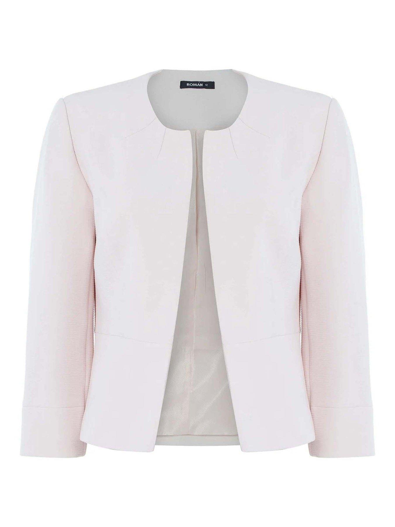 roman-34-sleeve-tailored-jacquard-jacket-pinkdetail
