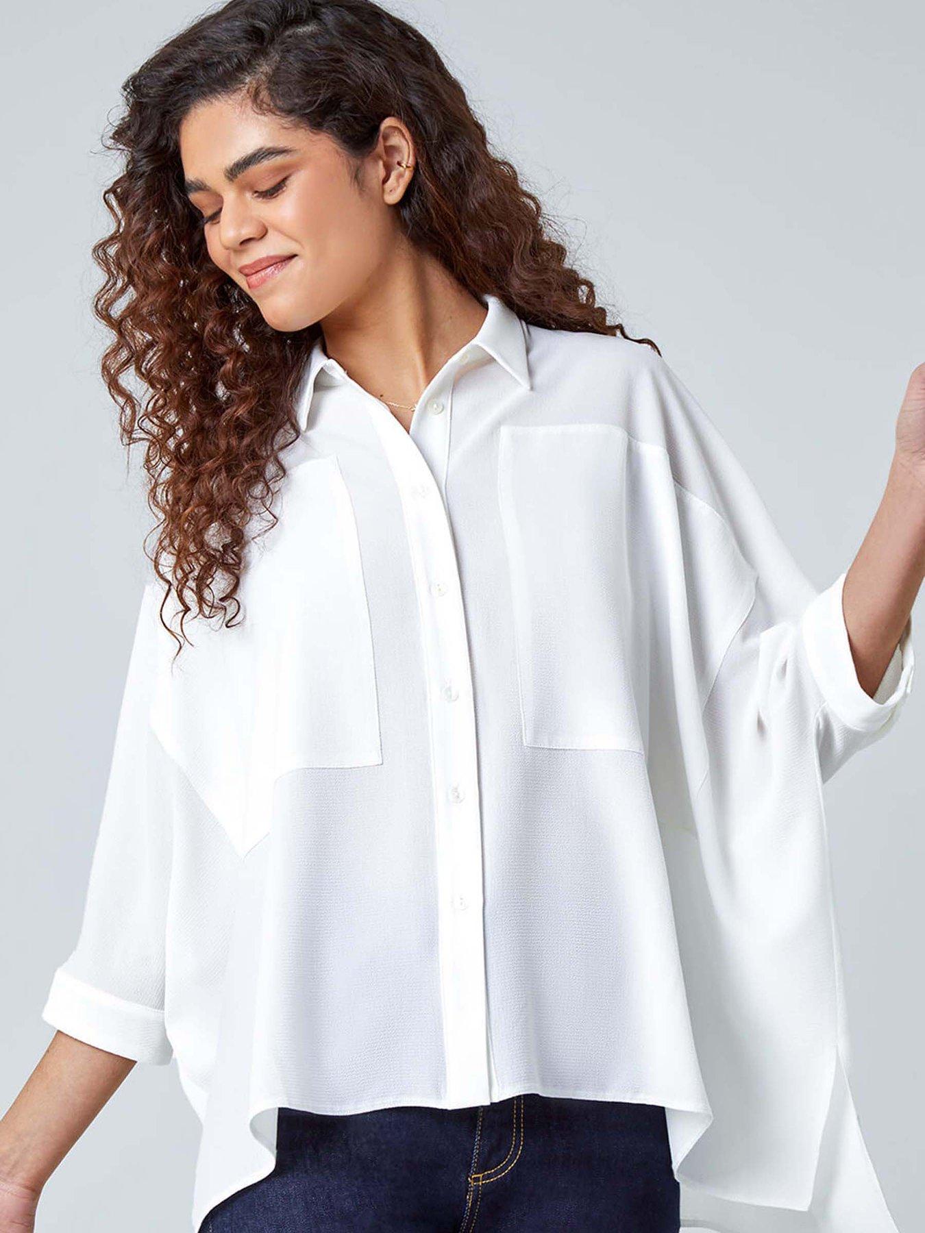 Roman Relaxed Smart Stretch Shirt - White