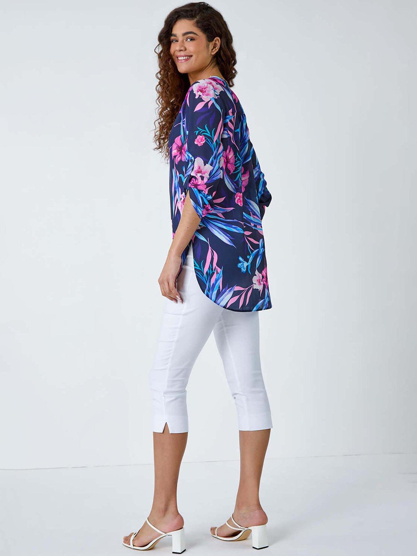 roman-tropical-print-longline-blousestillFront