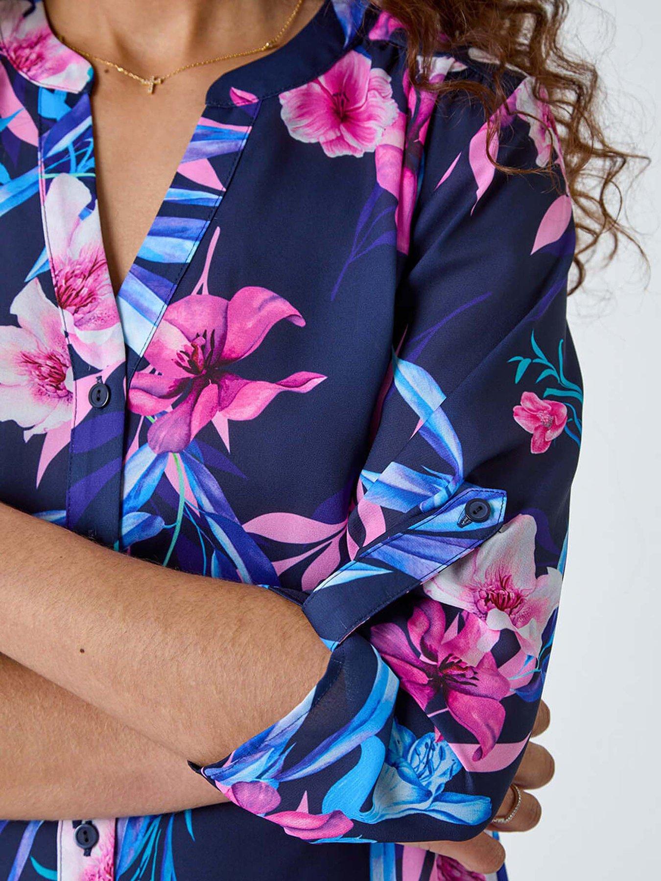 roman-tropical-print-longline-blousedetail