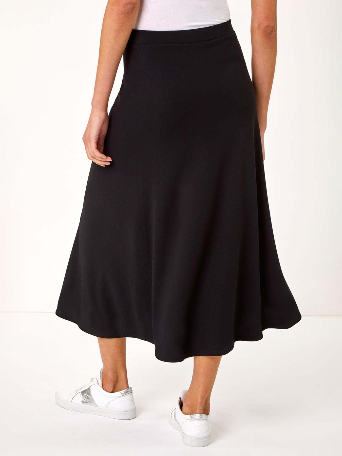 roman-a-line-pull-on-stretch-skirt-blackstillFront