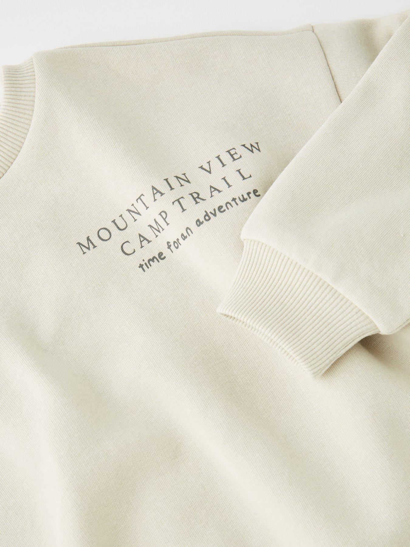 Image 4 of 4 of The Very Collection Boys Adventure Back Print Sweatshirt - Stone Beige
