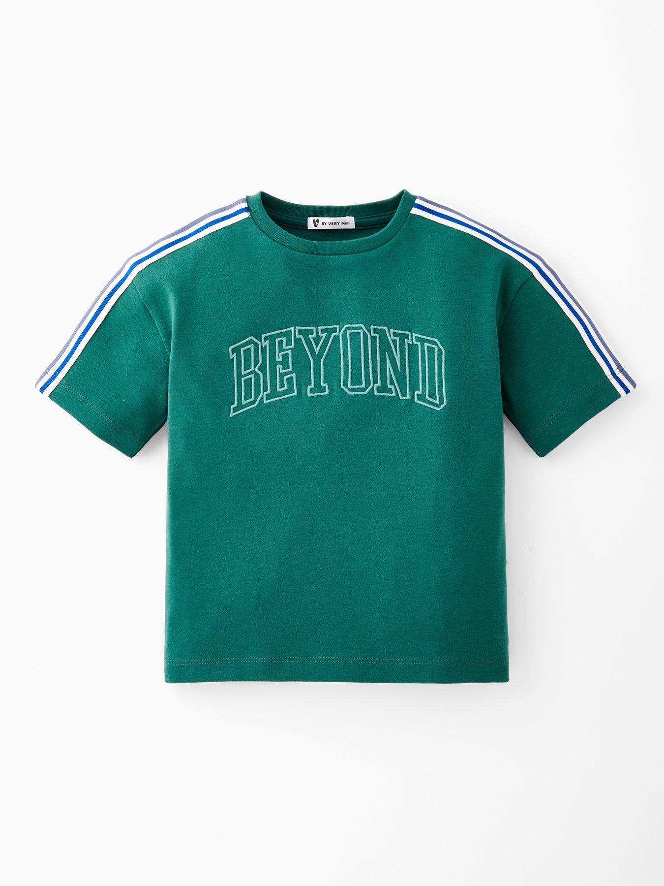 Mini V by Very Boys Short Sleeve Tape Sleeve T-shirt - Green