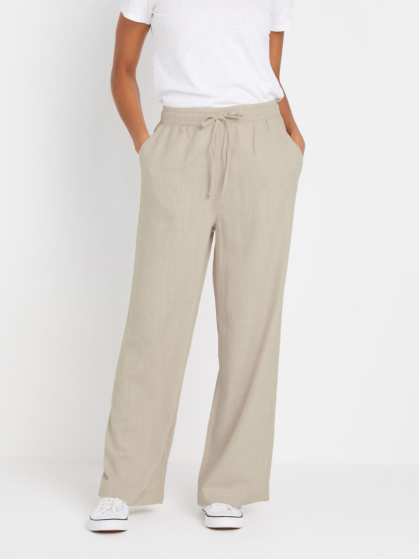 Image of M&Co Wide Leg Linen Trouser