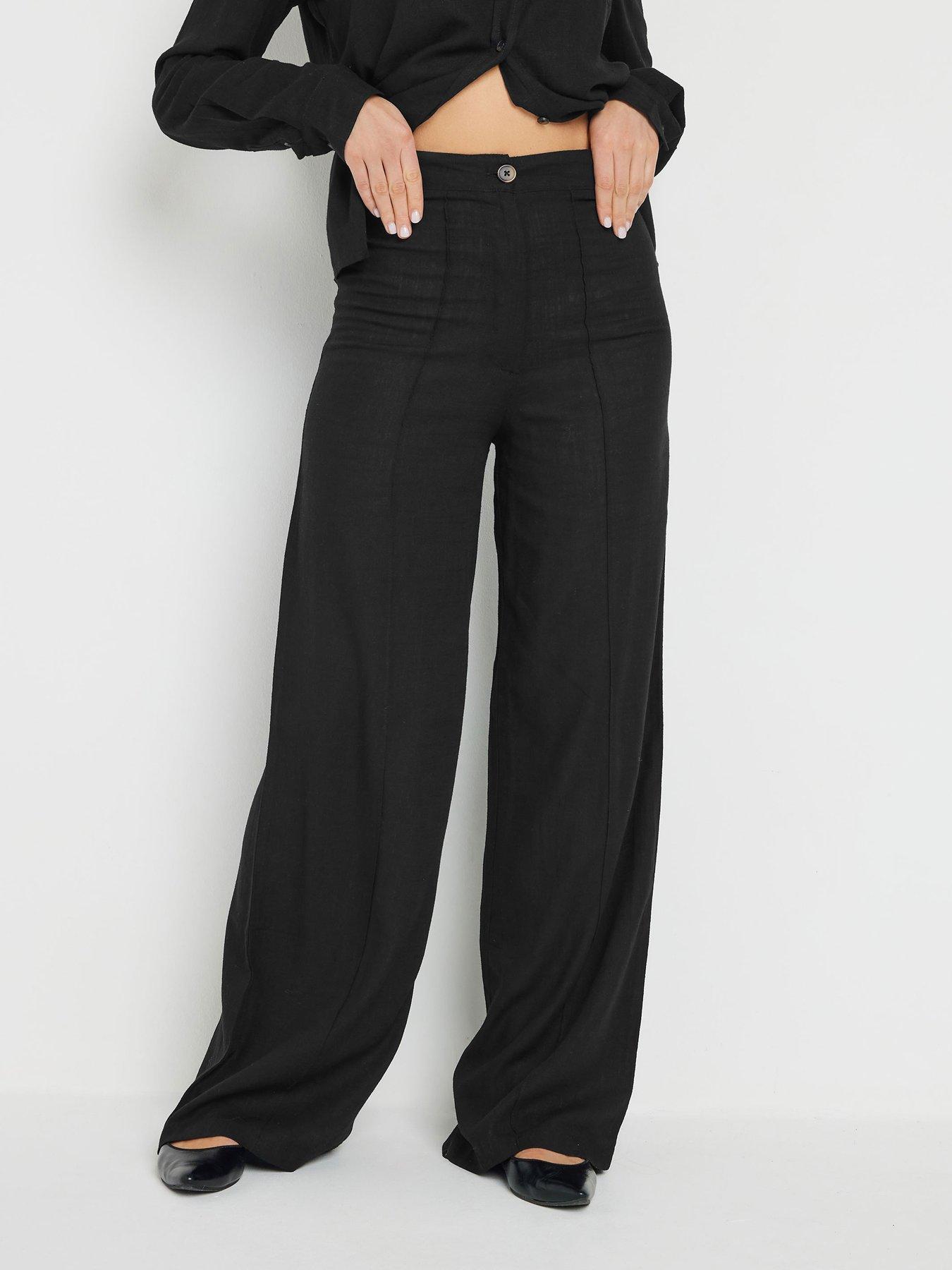 long-tall-sally-pleat-front-linen-trouser-36-black