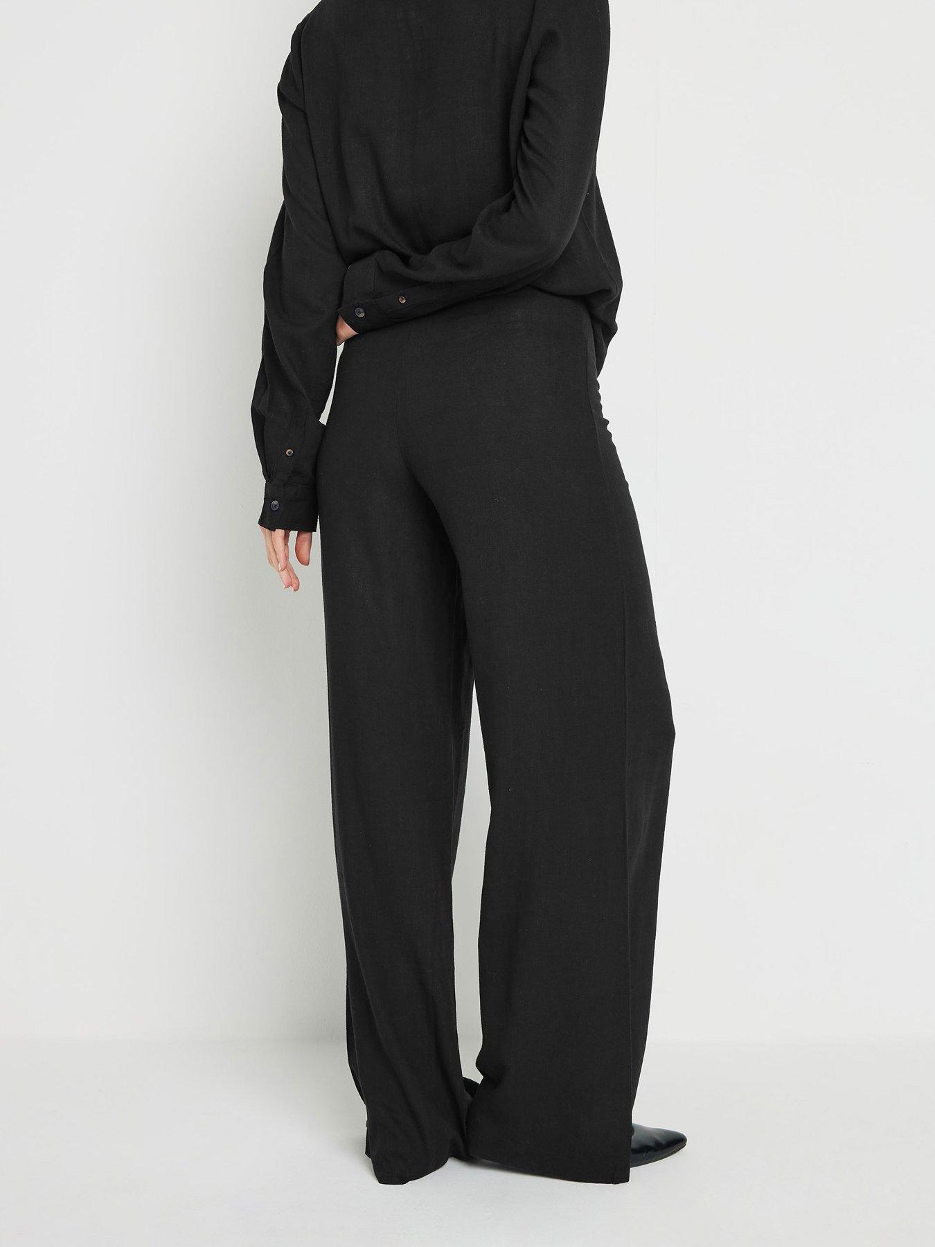 long-tall-sally-pleat-front-linen-trouser-36-blackstillFront