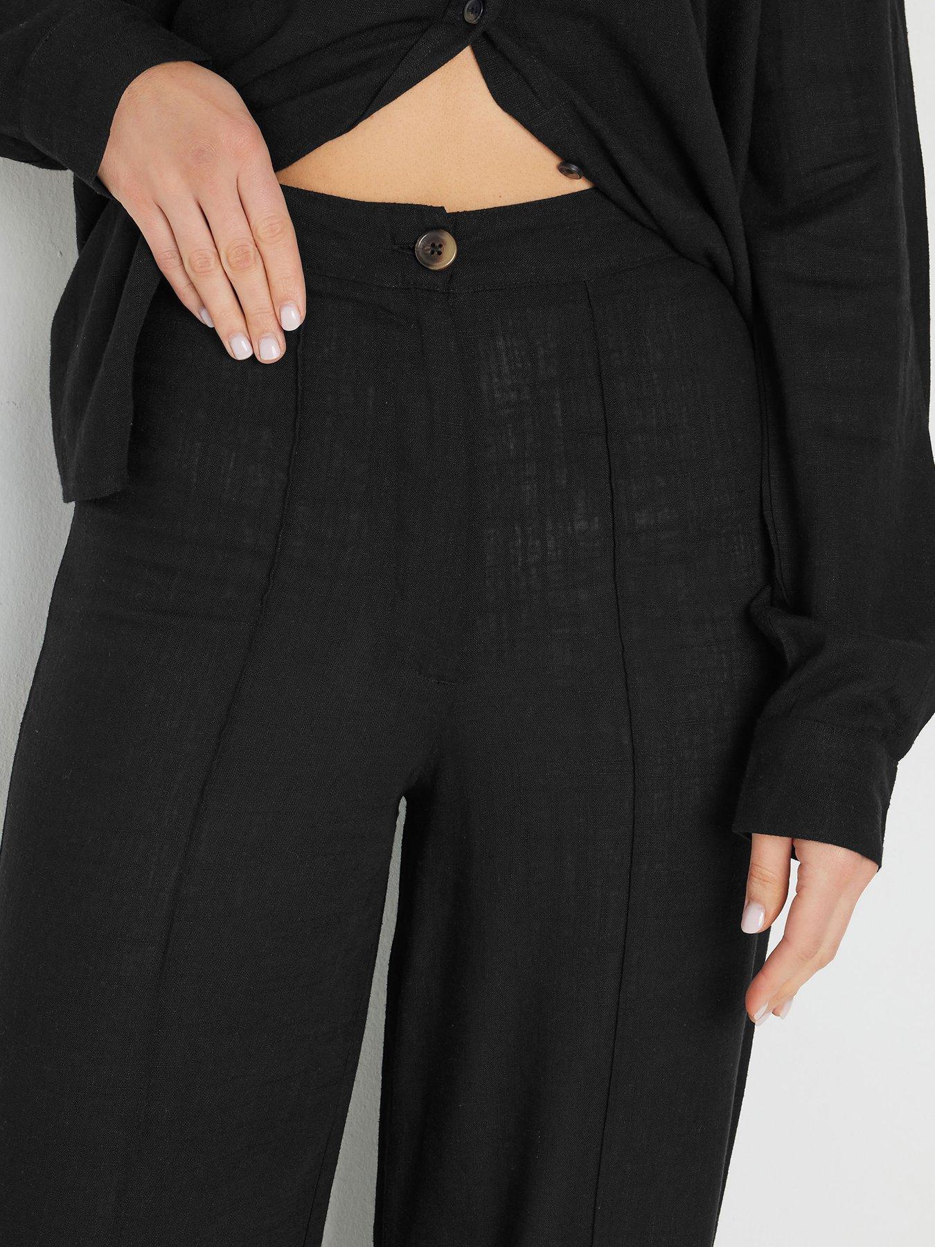 long-tall-sally-pleat-front-linen-trouser-36-blackoutfit