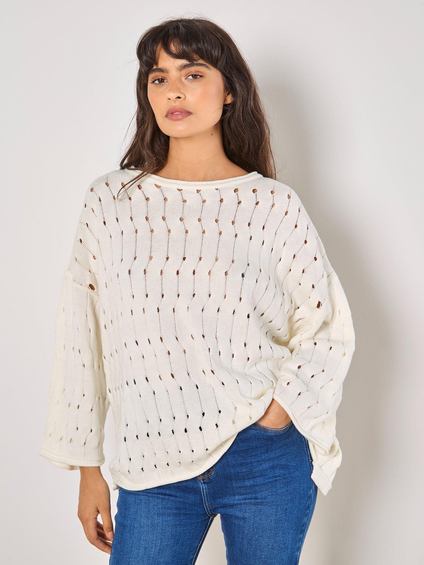 apricot-pointelle-bell-sleeved-jumper-white