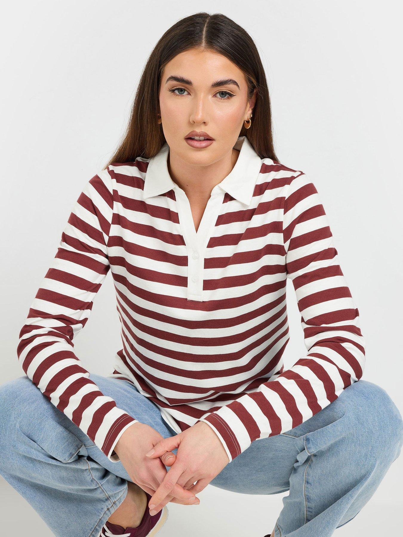 long-tall-sally-tall-stripe-half-placket-polo-tee-brown