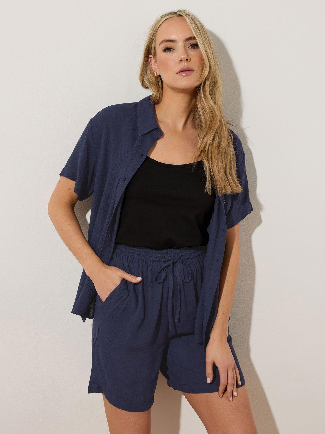 Image 1 of 4 of Long Tall Sally Tall Crinkle Short - Blue