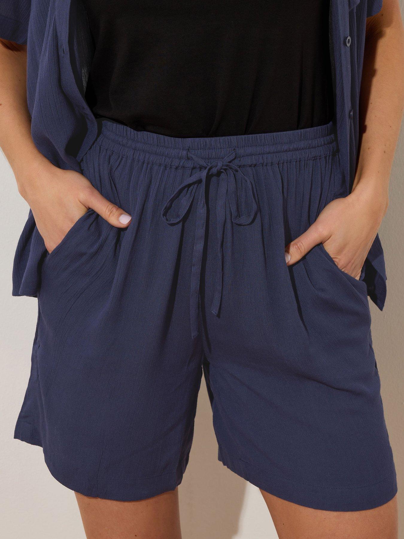 Image 4 of 4 of Long Tall Sally Tall Crinkle Short - Blue