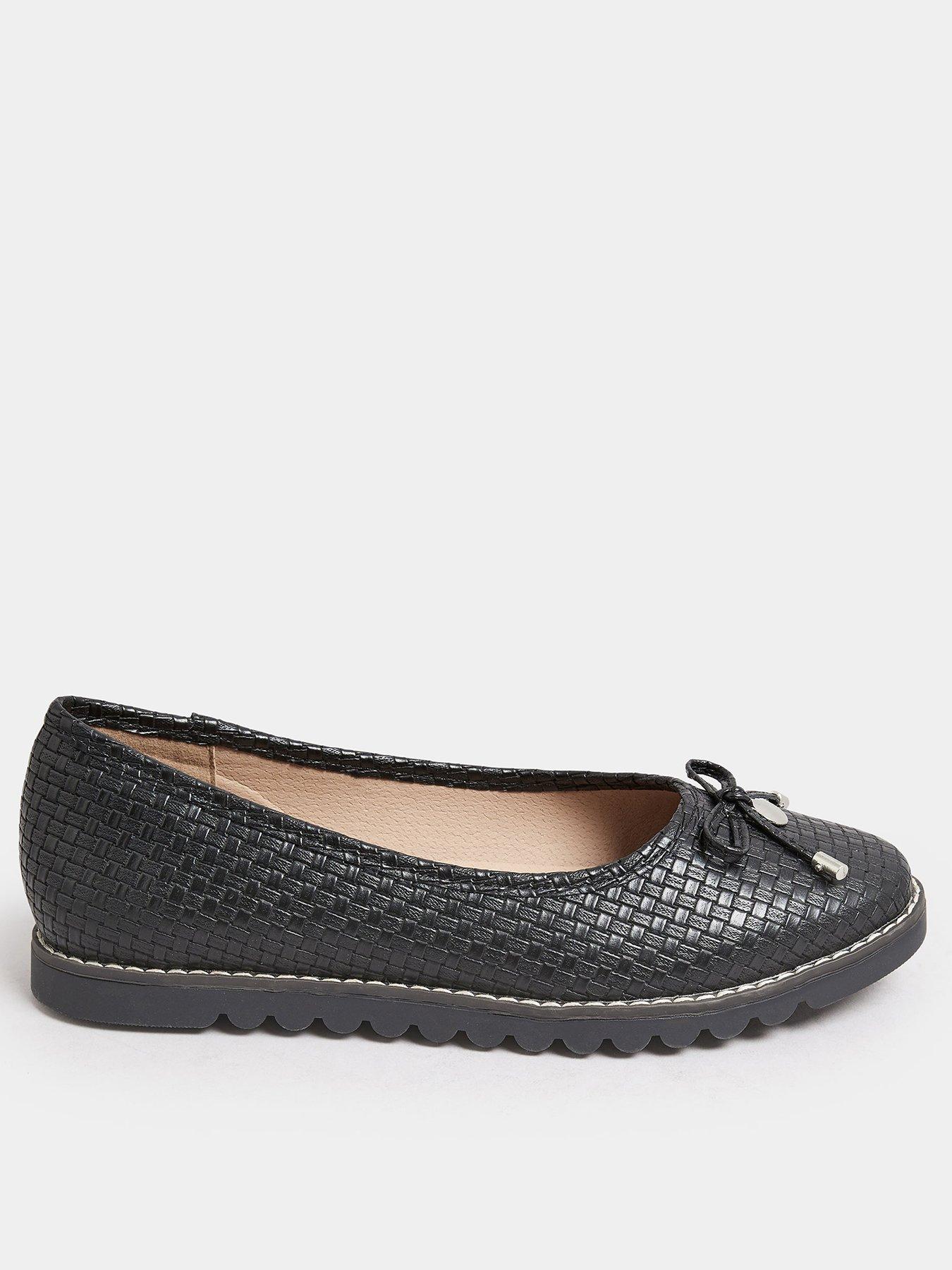 Image 1 of 4 of Yours Wide Fit Woven Ballet Pump