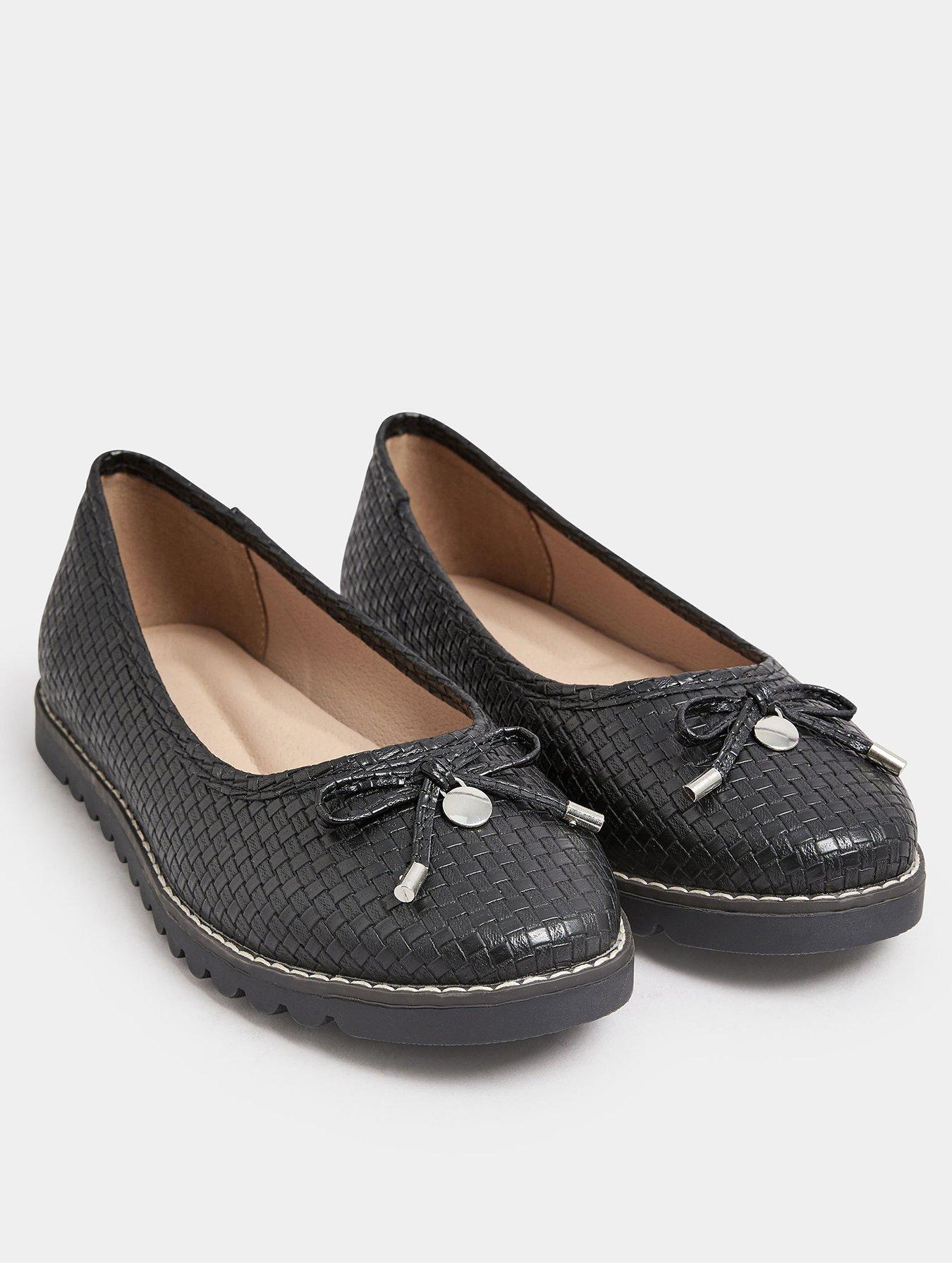 Image 2 of 4 of Yours Wide Fit Woven Ballet Pump