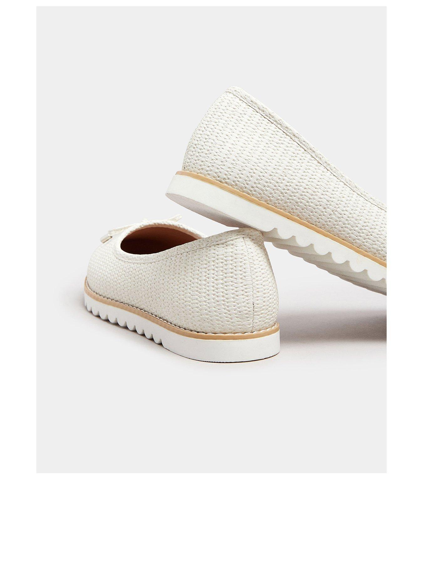 Image 3 of 4 of Yours Extra Wide Fit Woven Ballet Pump - Natural