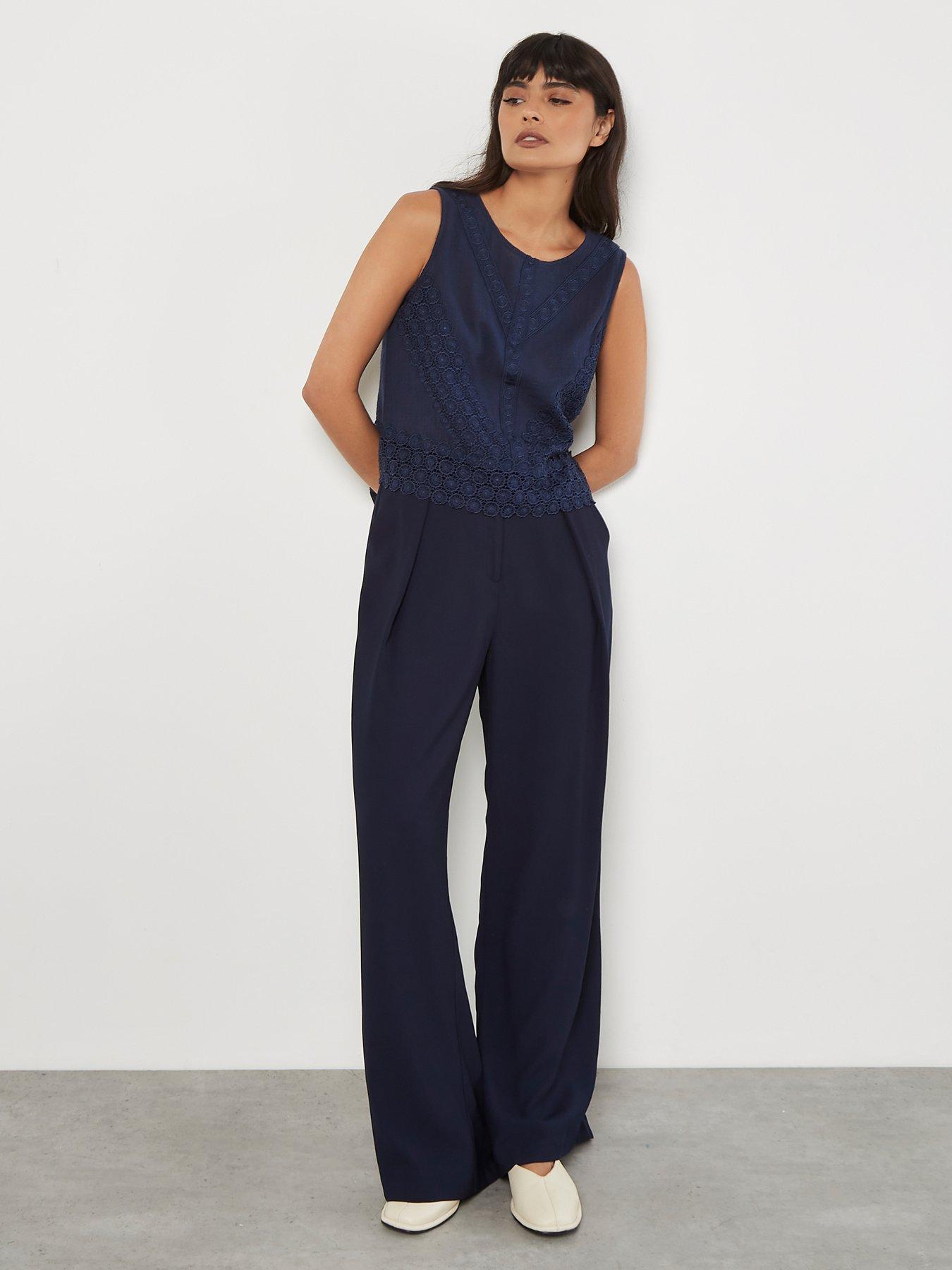 apricot-lace-hem-back-bow-cotton-top-navyback