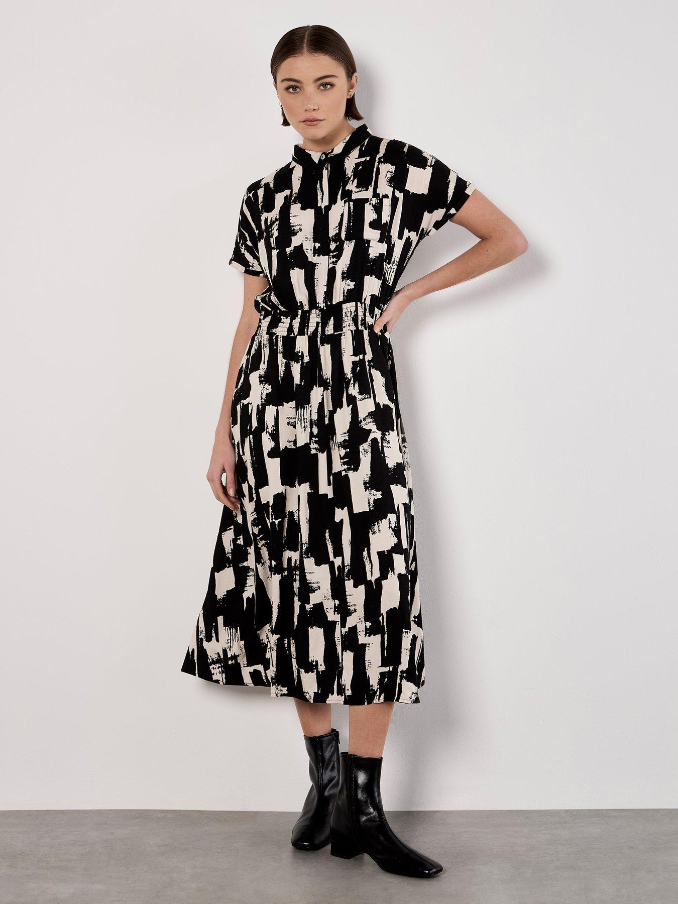 apricot-square-brushstrokes-utility-dress-black