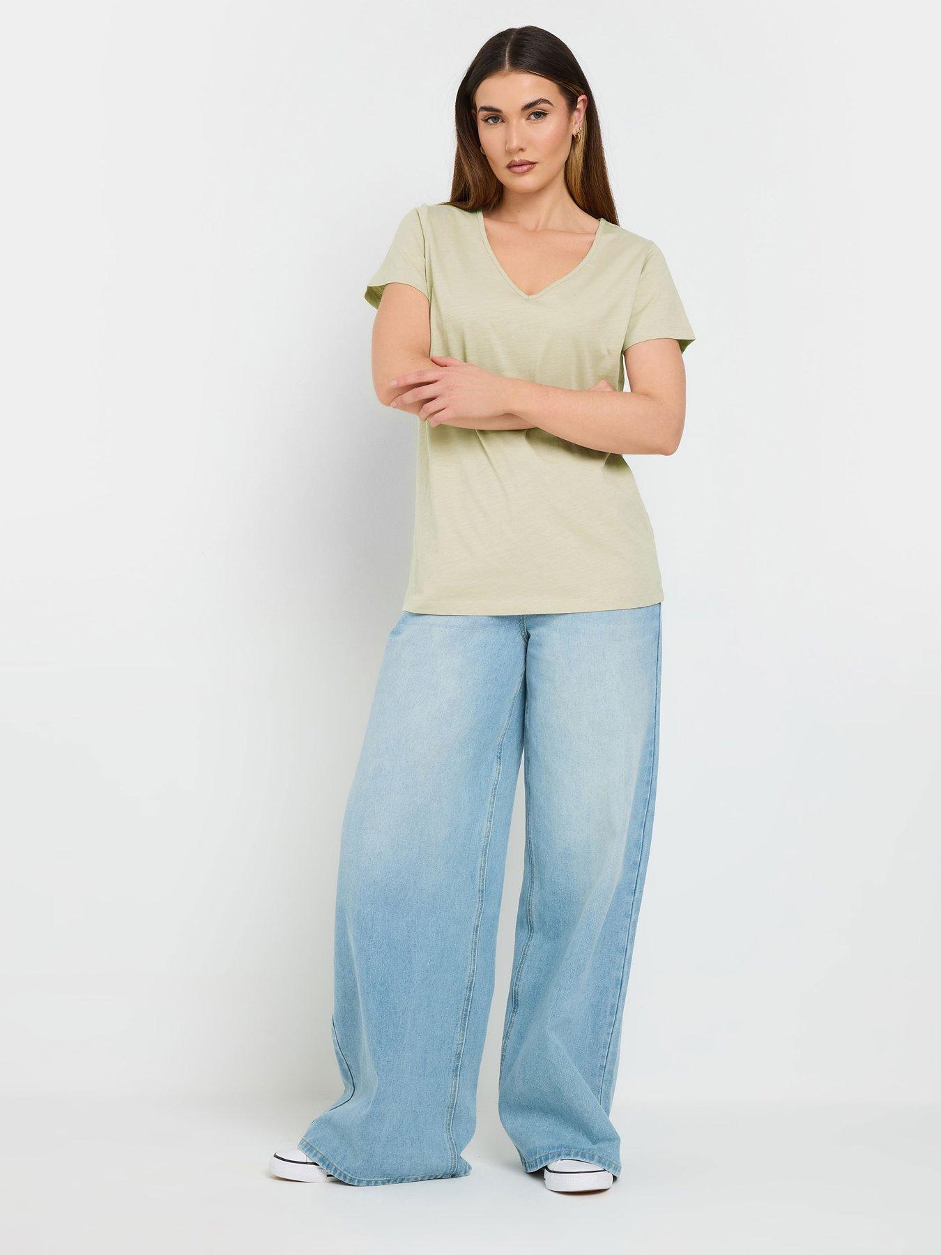 long-tall-sally-3-pack-v-neck-t-shirt-greenoutfit