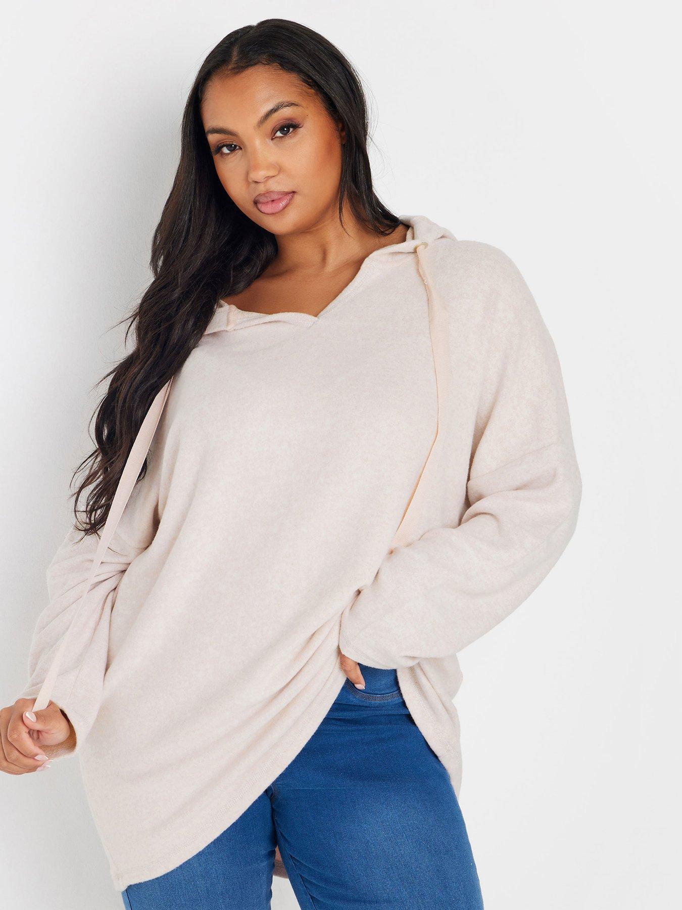 yours-curve-soft-touch-hoodie-pink