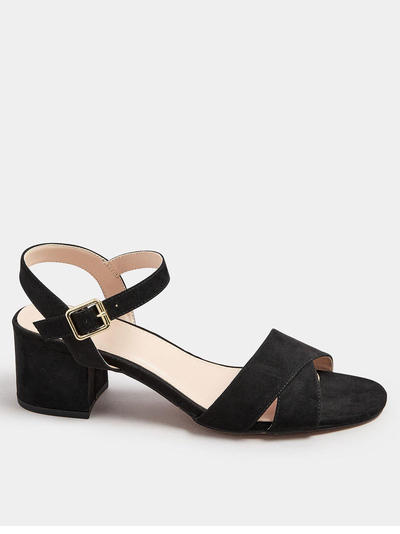 Image 1 of 4 of Long Tall Sally Two Part Block Heels - Black