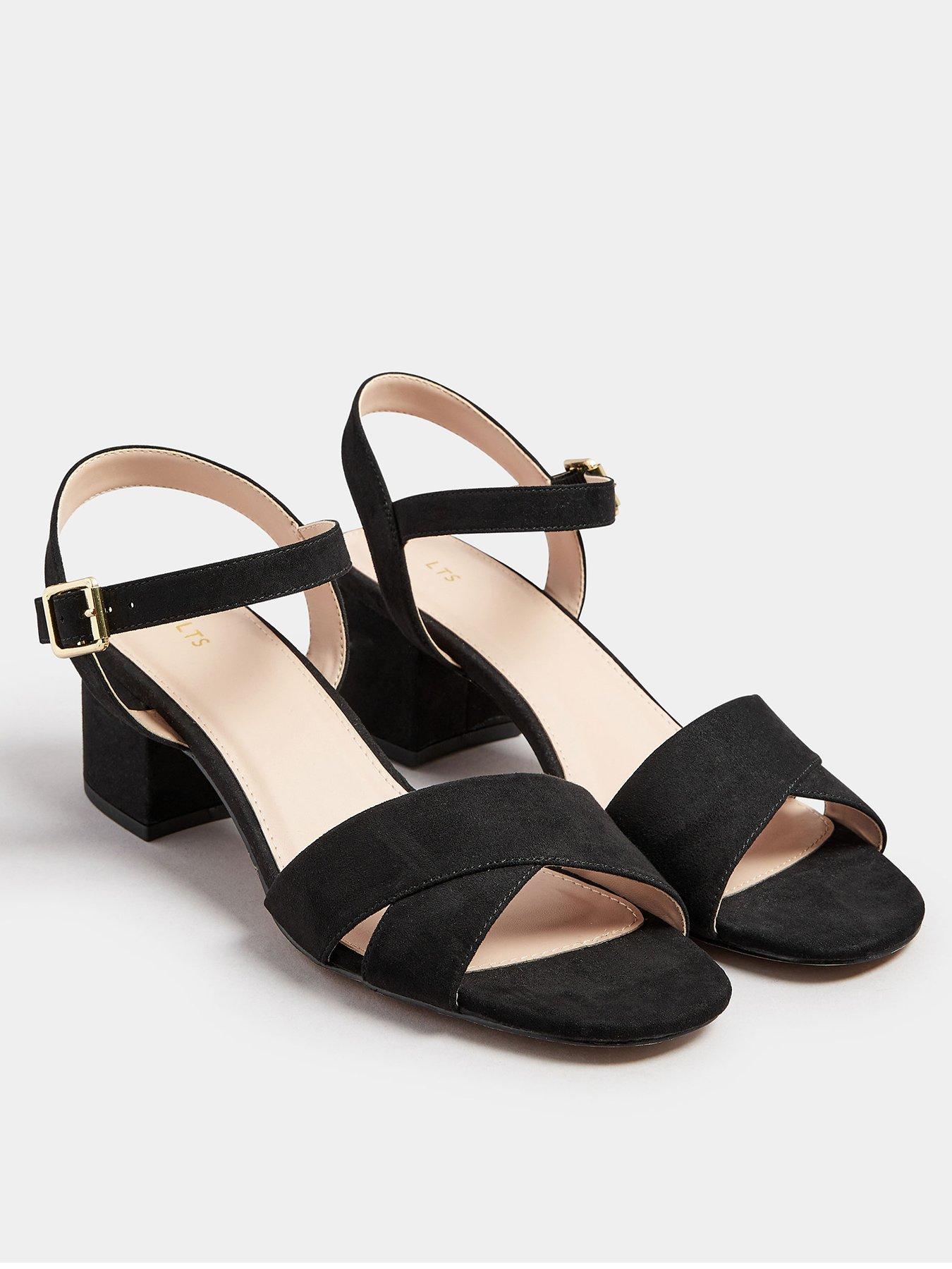 Image 2 of 4 of Long Tall Sally Two Part Block Heels - Black