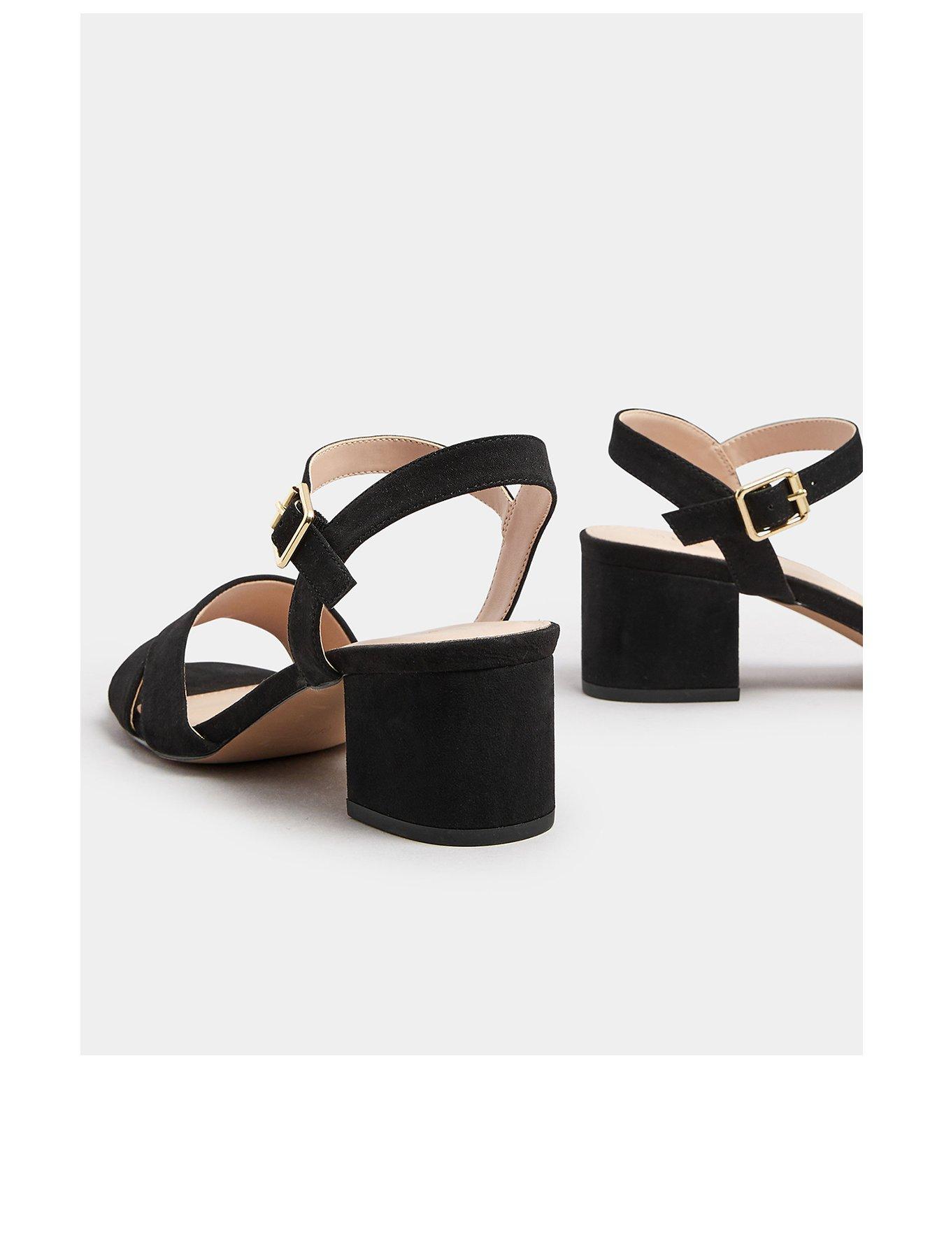 Image 3 of 4 of Long Tall Sally Two Part Block Heels - Black