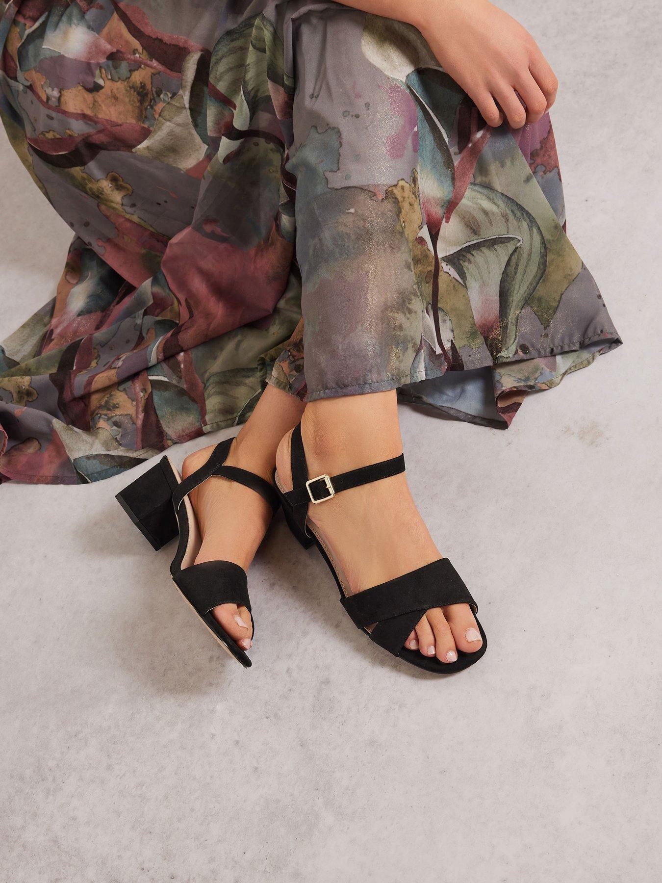 Image 4 of 4 of Long Tall Sally Two Part Block Heels - Black