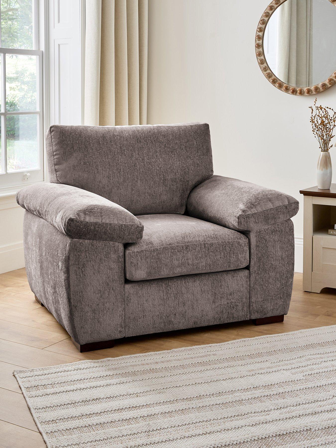 The Very Collection Salerno Fabric Armchair - Grey - FSC® Certified