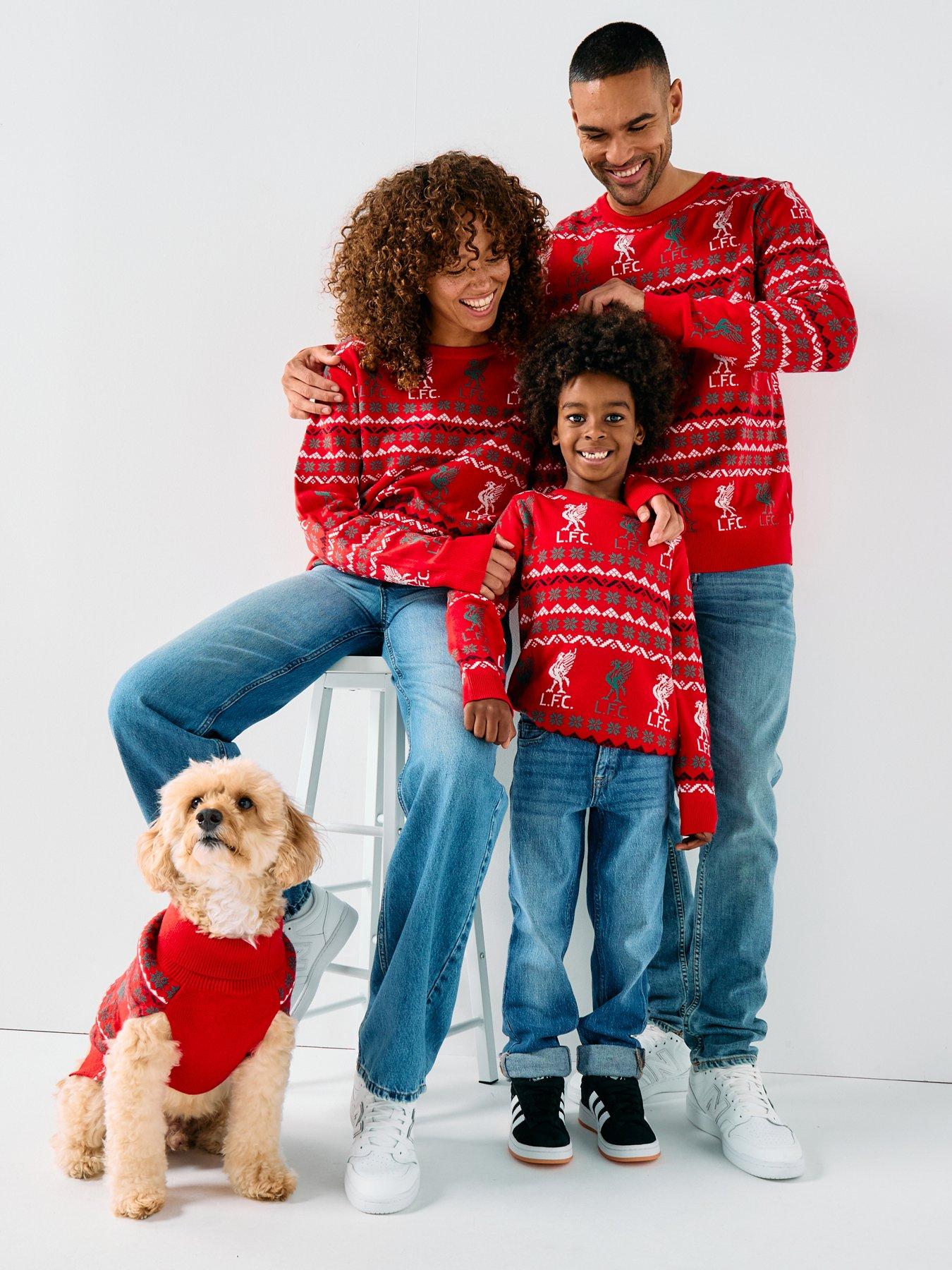 Liverpool FC Liverpool FC Junior Fairisle Christmas Jumper - Red