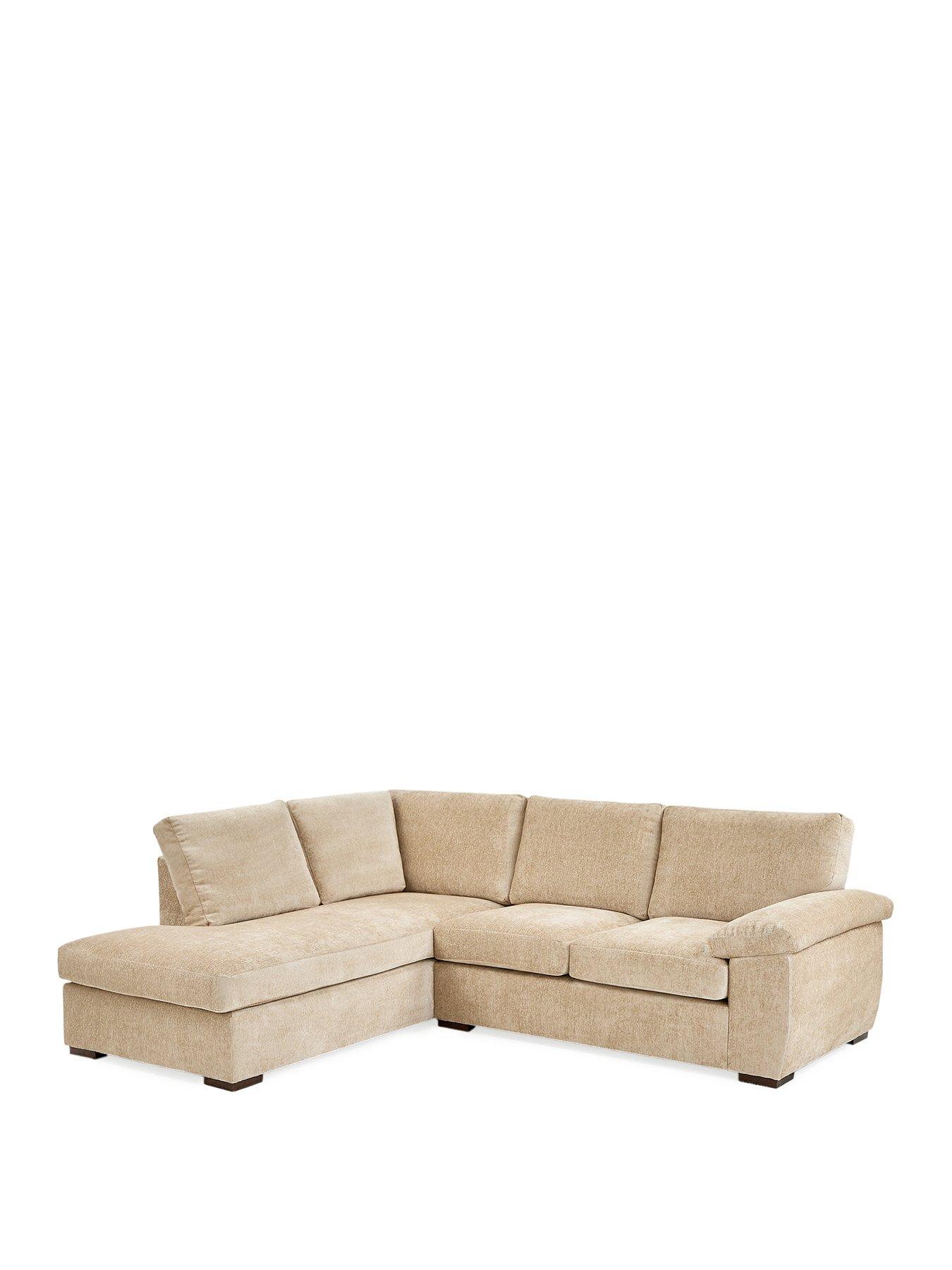 Image 2 of 7 of The Very Collection Salerno Standard Back&nbsp;Fabric Left Hand Corner Chaise Sofa in Natural - FSC&reg; Certified